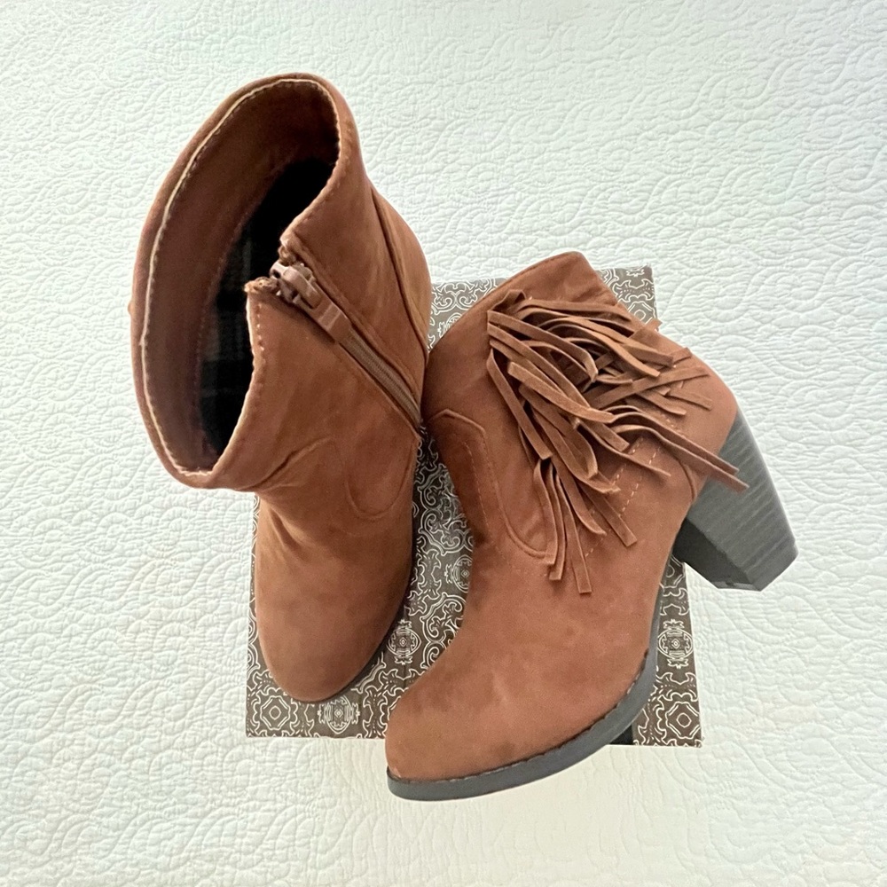 Top Moda Women’s Tan Booties 6.5 Worn Once